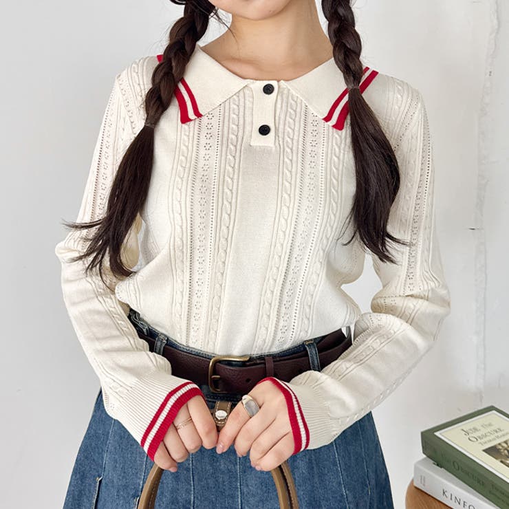 ライン長袖ポロシャツ | Outfitter lab | 詳細画像6 