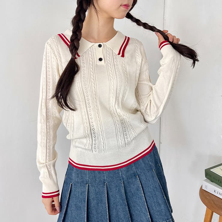 ライン長袖ポロシャツ | Outfitter lab | 詳細画像8 