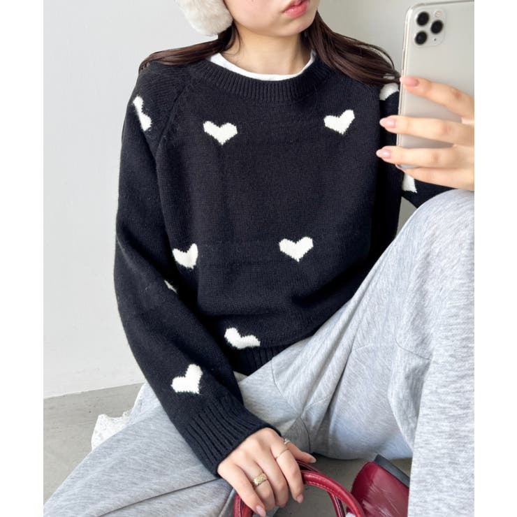 ブラック | ラインハートニットプルオーバー | Outfitter lab