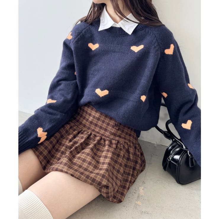 ネイビー | ラインハートニットプルオーバー | Outfitter lab