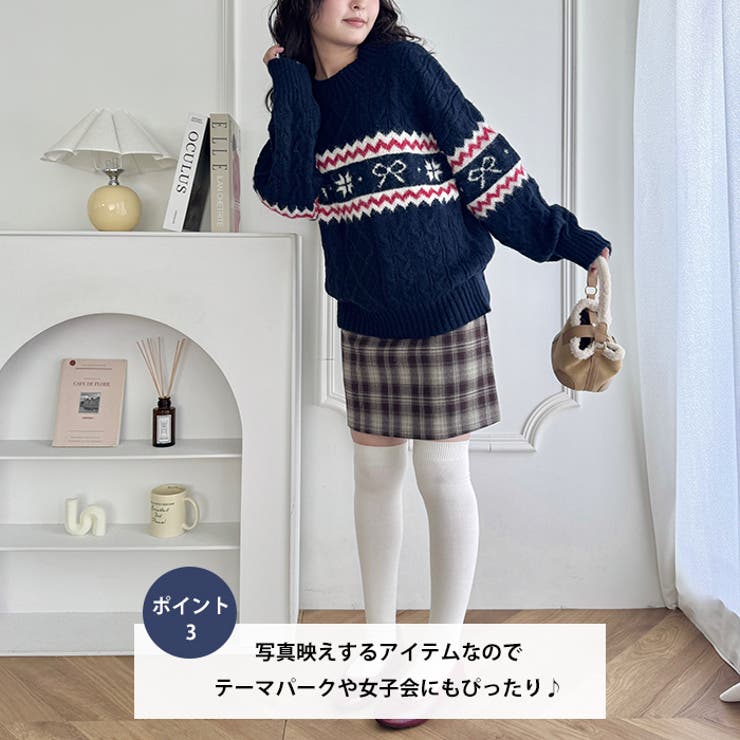 ノルディックリボンジャガードニットプルオーバー | Outfitter lab | 詳細画像4 