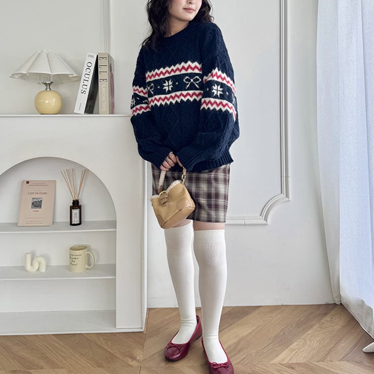 ノルディックリボンジャガードニットプルオーバー | Outfitter lab | 詳細画像9 