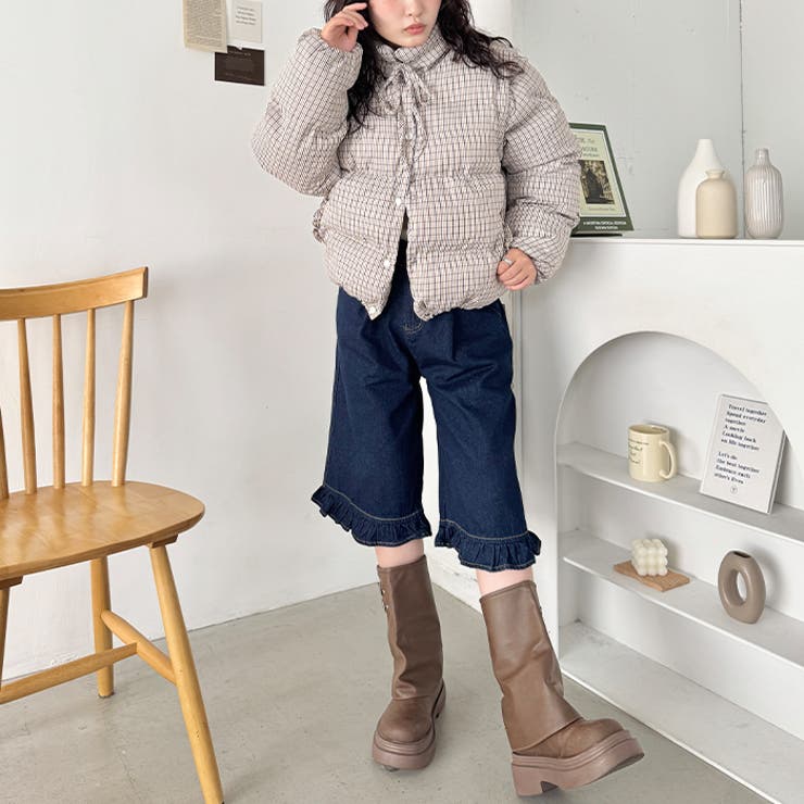 【袖取り外し可能】チェックリボンダウンジャケット/ダウンベスト | Outfitter lab | 詳細画像10 