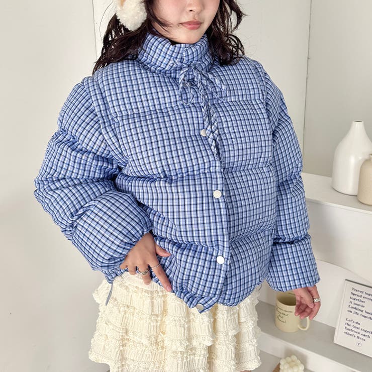 【袖取り外し可能】チェックリボンダウンジャケット/ダウンベスト | Outfitter lab | 詳細画像11 