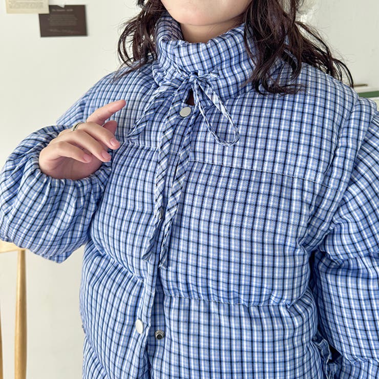 【袖取り外し可能】チェックリボンダウンジャケット/ダウンベスト | Outfitter lab | 詳細画像17 