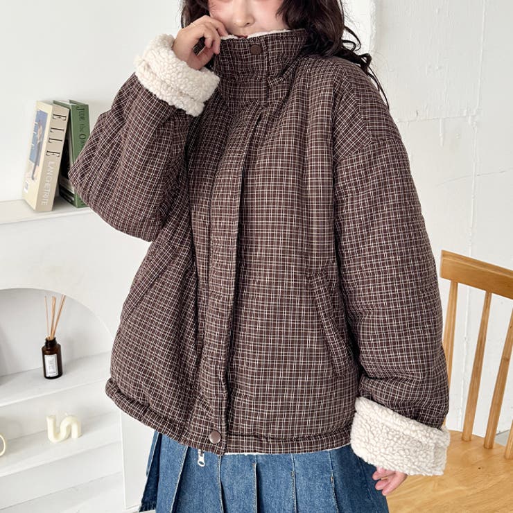 チェックボアリバーシブルブルゾン | Outfitter lab | 詳細画像10 