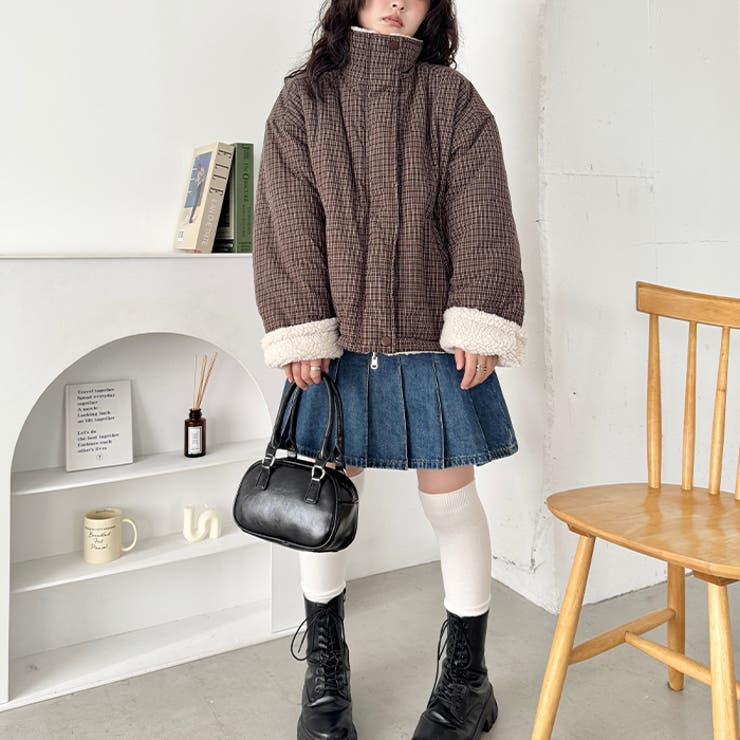 チェックボアリバーシブルブルゾン | Outfitter lab | 詳細画像14 