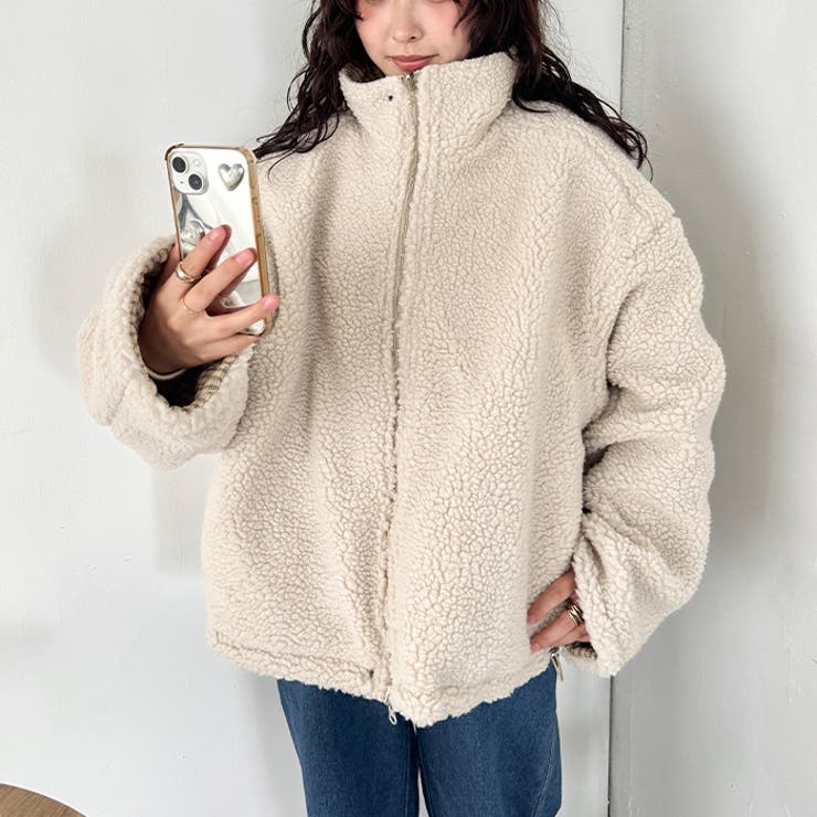 チェックボアリバーシブルブルゾン | Outfitter lab | 詳細画像17 