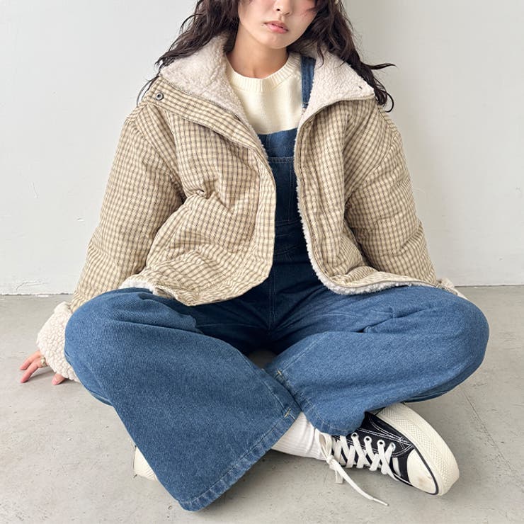 チェックボアリバーシブルブルゾン | Outfitter lab | 詳細画像19 