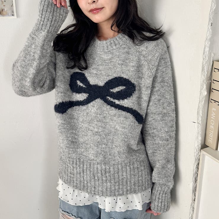 リボンモチーフニットプルオーバー | Outfitter lab | 詳細画像11 