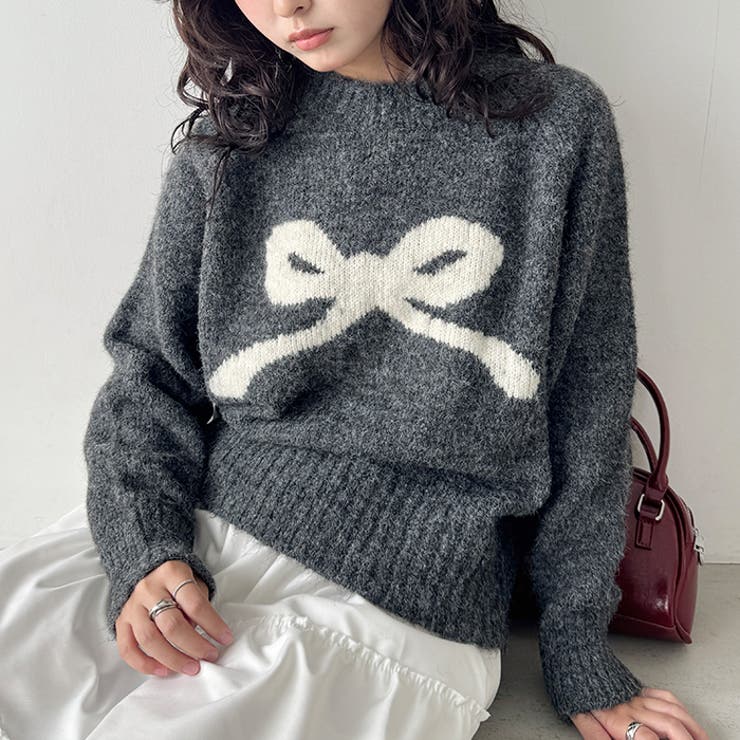 リボンモチーフニットプルオーバー | Outfitter lab | 詳細画像15 