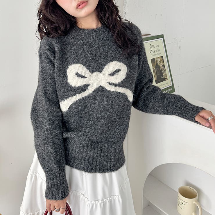 リボンモチーフニットプルオーバー | Outfitter lab | 詳細画像18 