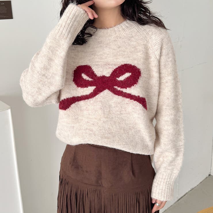 リボンモチーフニットプルオーバー | Outfitter lab | 詳細画像6 