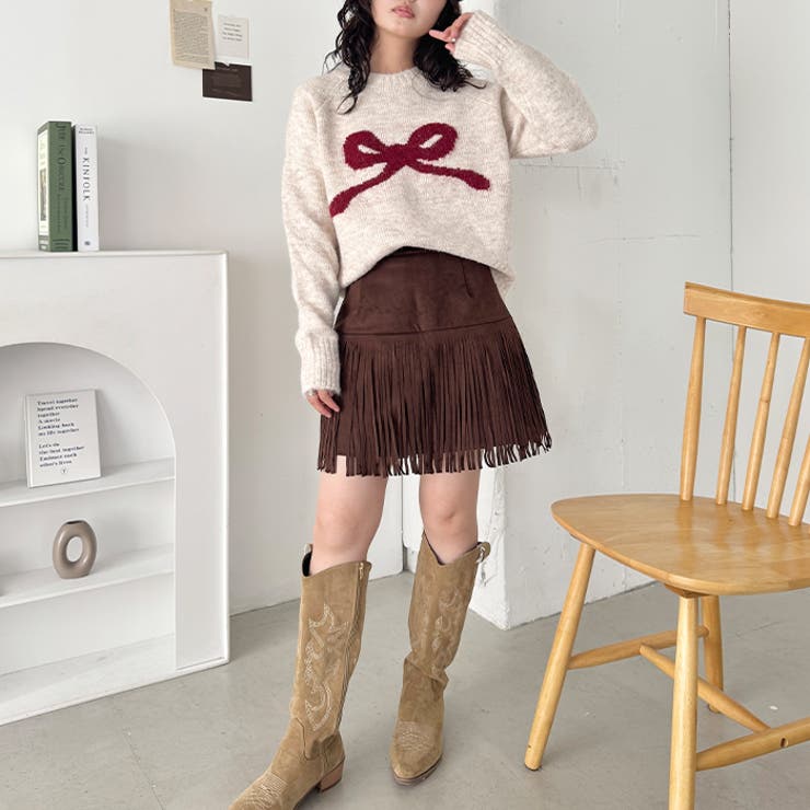 リボンモチーフニットプルオーバー | Outfitter lab | 詳細画像9 