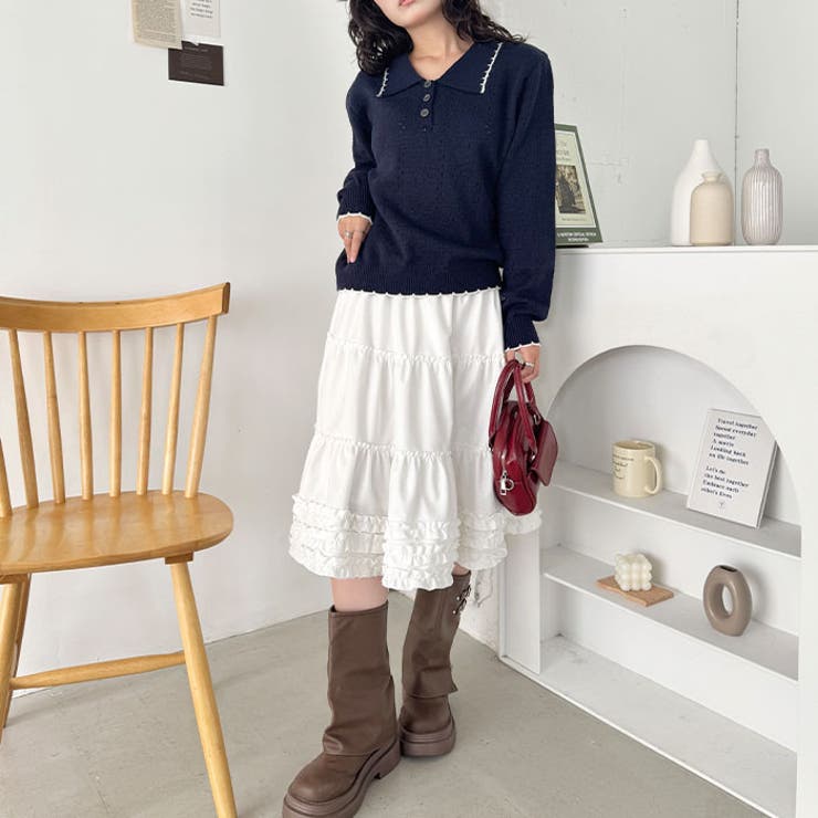 パイピングポロニットプルオーバー | Outfitter lab | 詳細画像14 