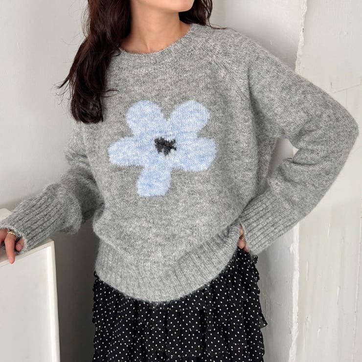 フラワーモチーフルーズニットプルオーバー | Outfitter lab | 詳細画像12 