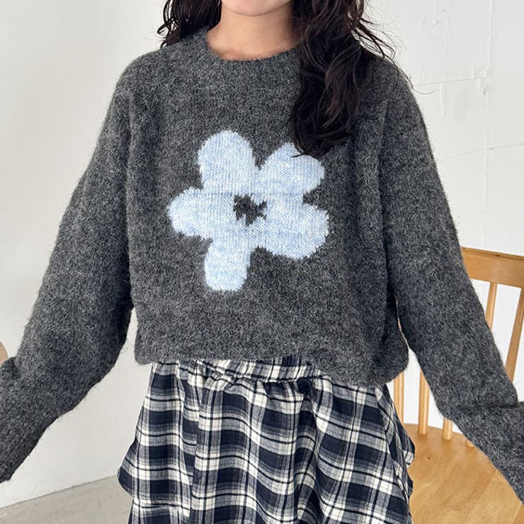 フラワーモチーフルーズニットプルオーバー | Outfitter lab | 詳細画像15 