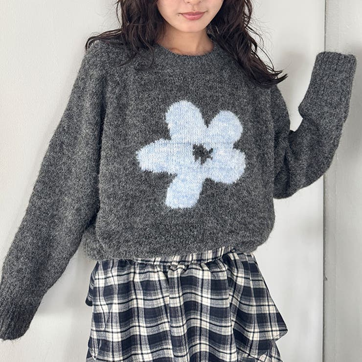 フラワーモチーフルーズニットプルオーバー | Outfitter lab | 詳細画像16 