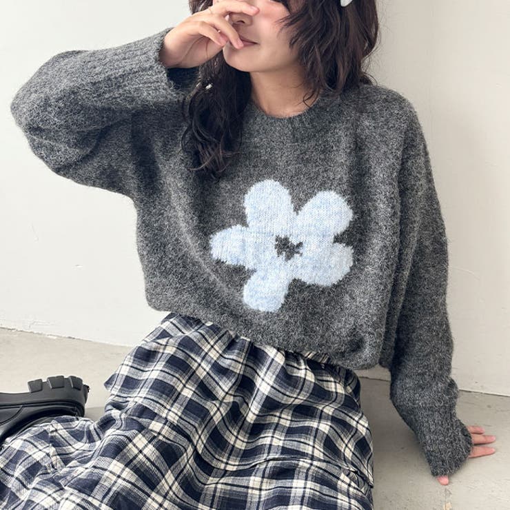 フラワーモチーフルーズニットプルオーバー | Outfitter lab | 詳細画像17 