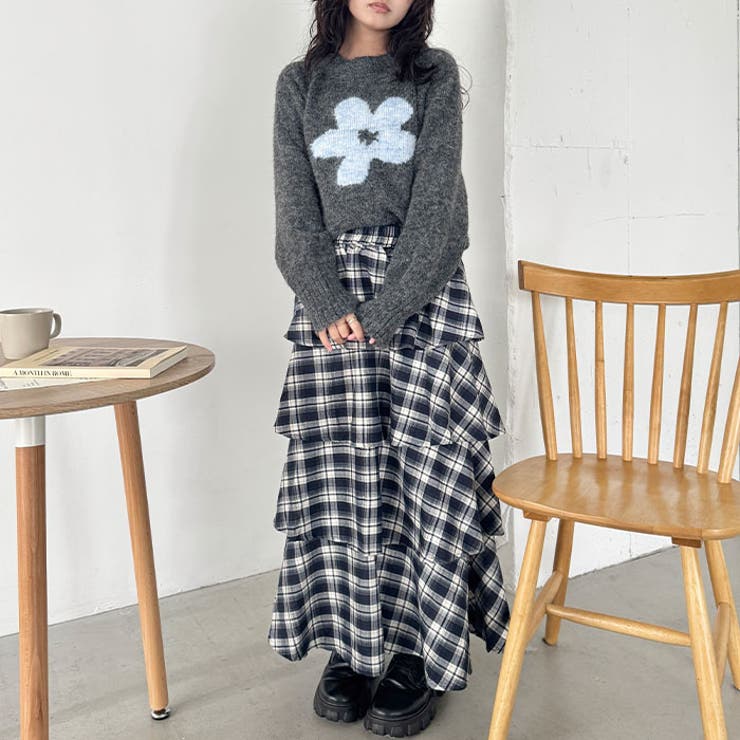 フラワーモチーフルーズニットプルオーバー | Outfitter lab | 詳細画像19 