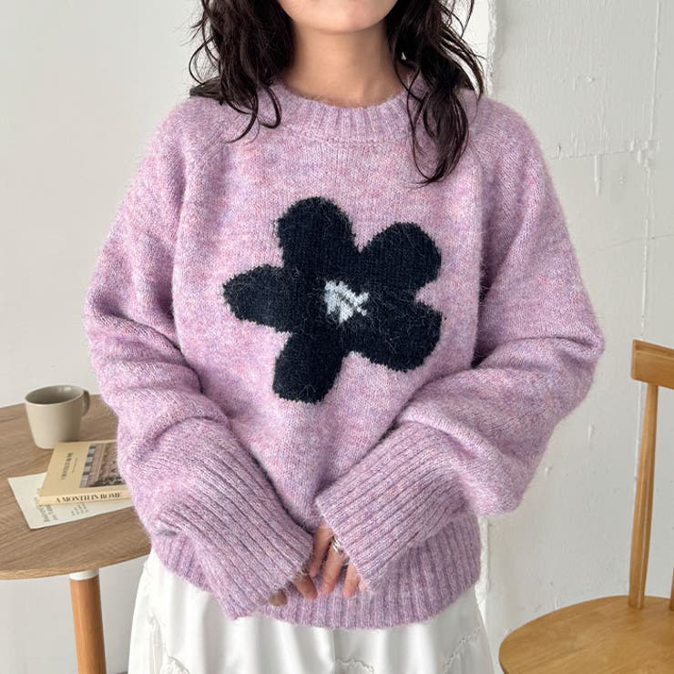 フラワーモチーフルーズニットプルオーバー | Outfitter lab | 詳細画像22 