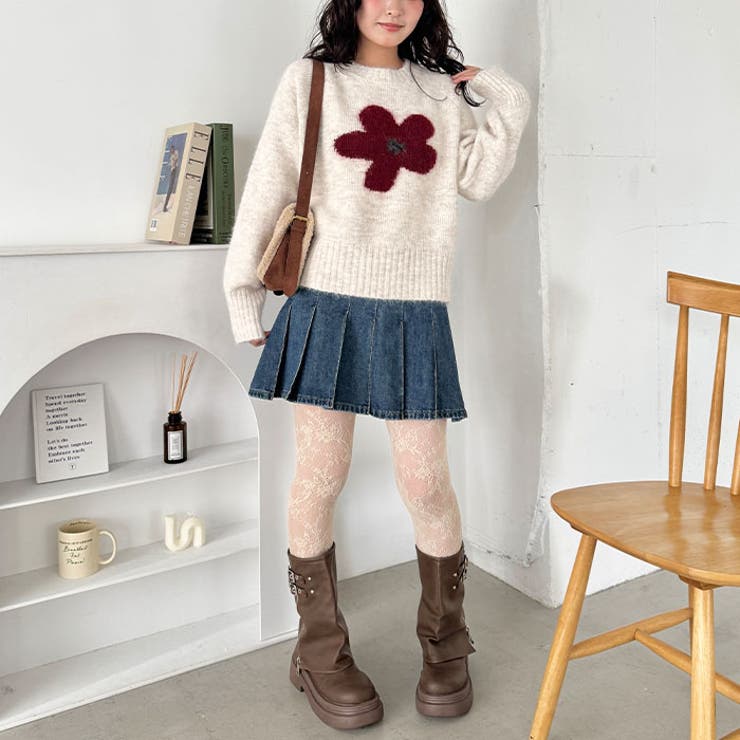 フラワーモチーフルーズニットプルオーバー | Outfitter lab | 詳細画像9 