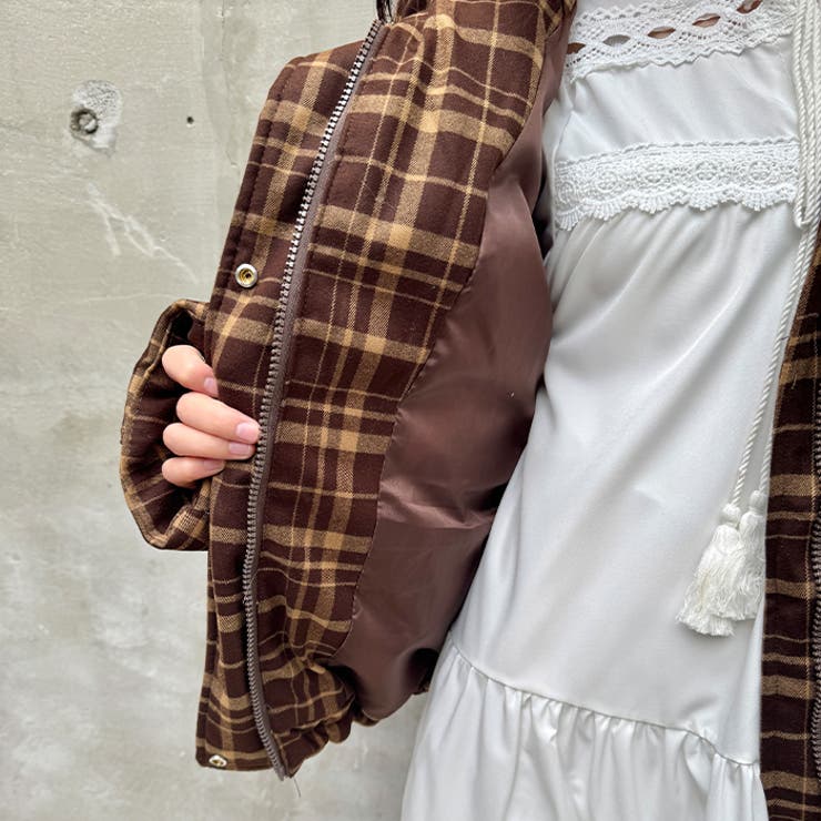 チェック切り替えダウンジャケット | Outfitter lab | 詳細画像13 