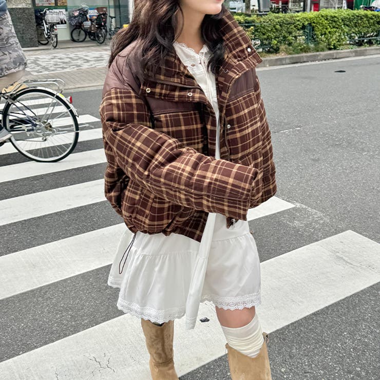 チェック切り替えダウンジャケット | Outfitter lab | 詳細画像14 