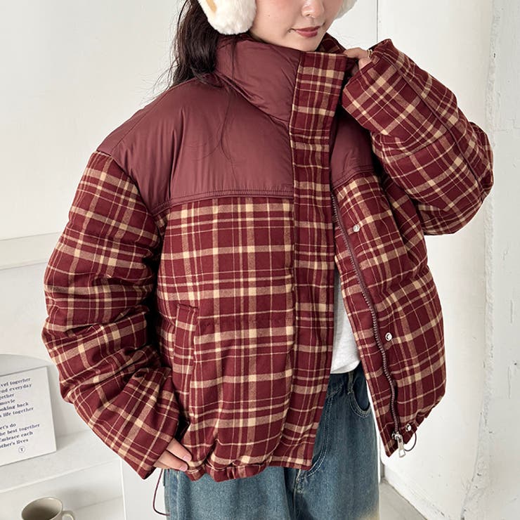 チェック切り替えダウンジャケット | Outfitter lab | 詳細画像21 