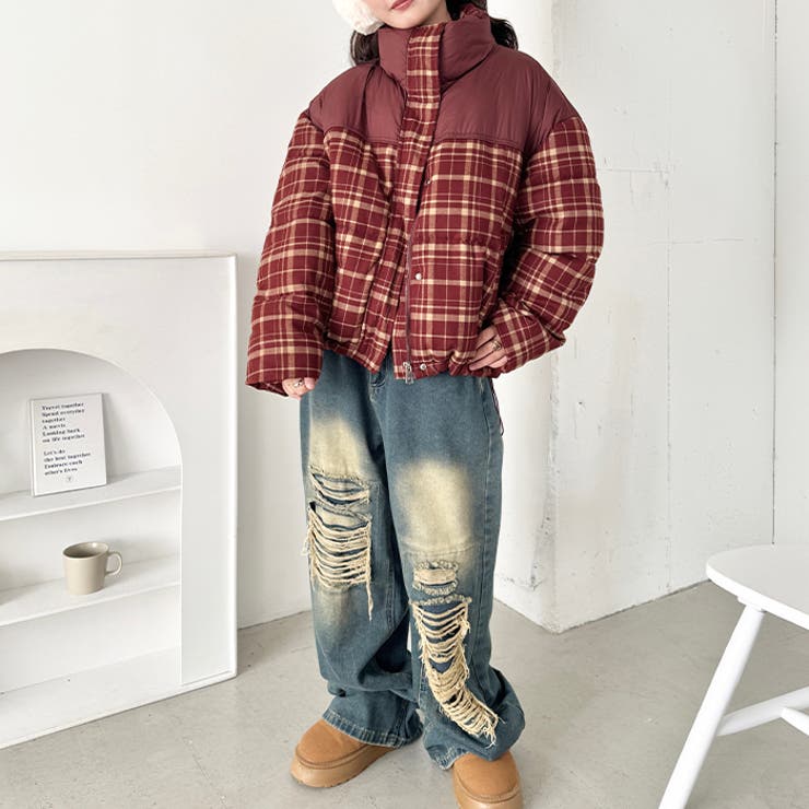 チェック切り替えダウンジャケット | Outfitter lab | 詳細画像24 