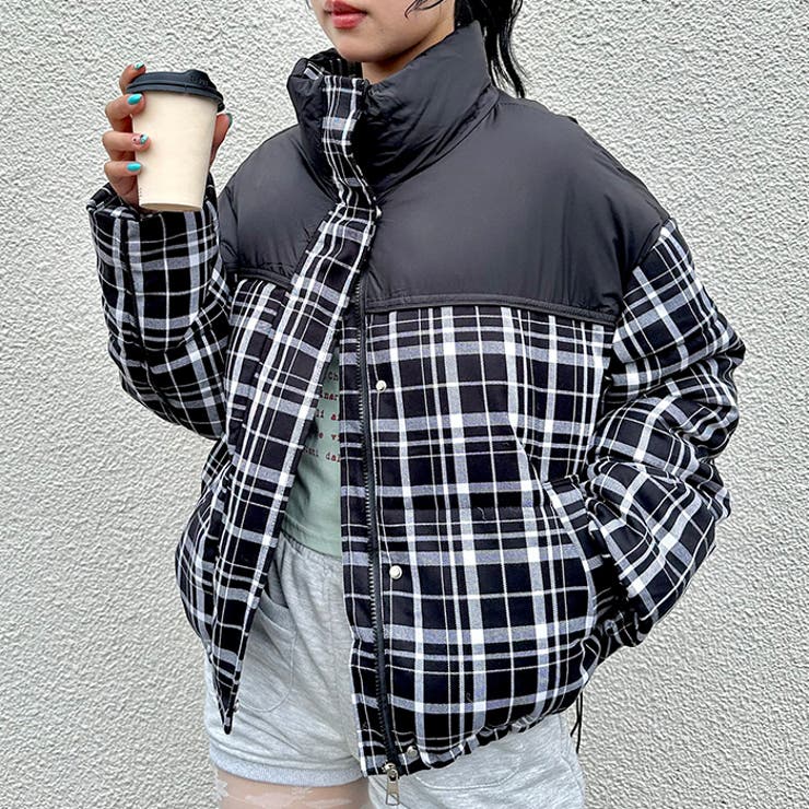 チェック切り替えダウンジャケット | Outfitter lab | 詳細画像6 