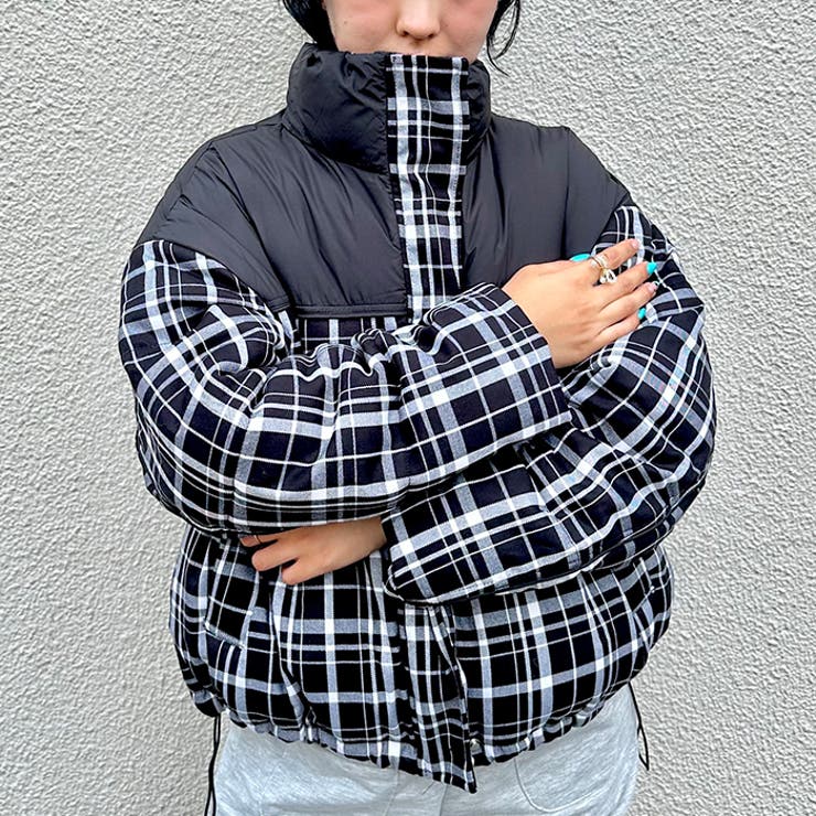 チェック切り替えダウンジャケット | Outfitter lab | 詳細画像7 