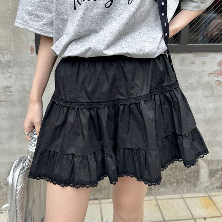チビレースコットンティアードミニスカパン | Outfitter lab | 詳細画像10 