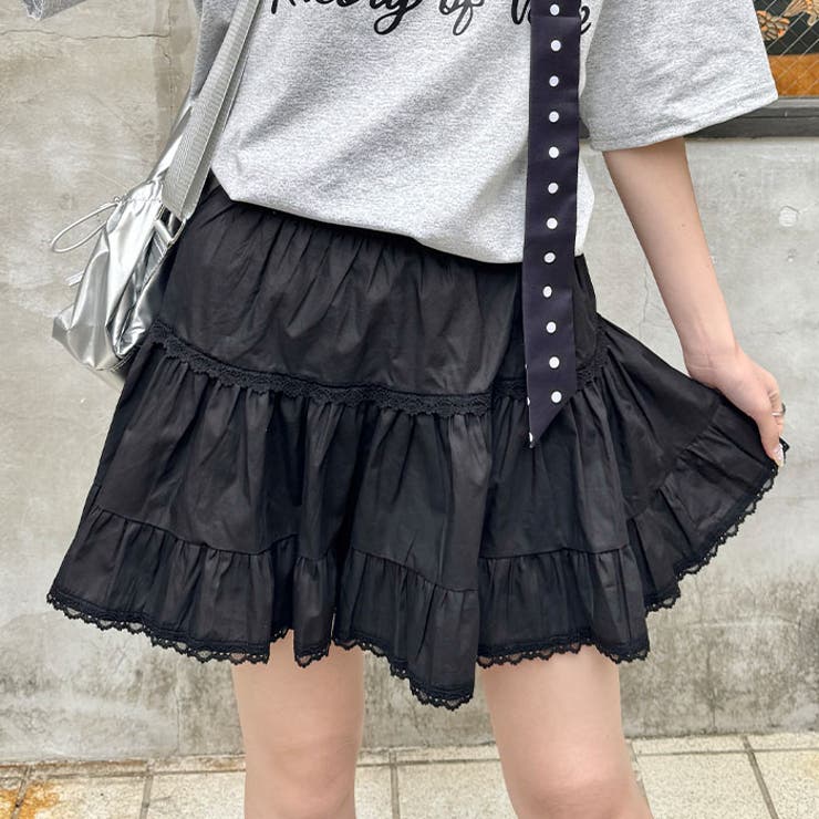 チビレースコットンティアードミニスカパン | Outfitter lab | 詳細画像11 