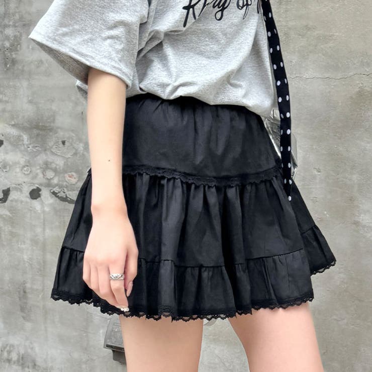 チビレースコットンティアードミニスカパン | Outfitter lab | 詳細画像12 