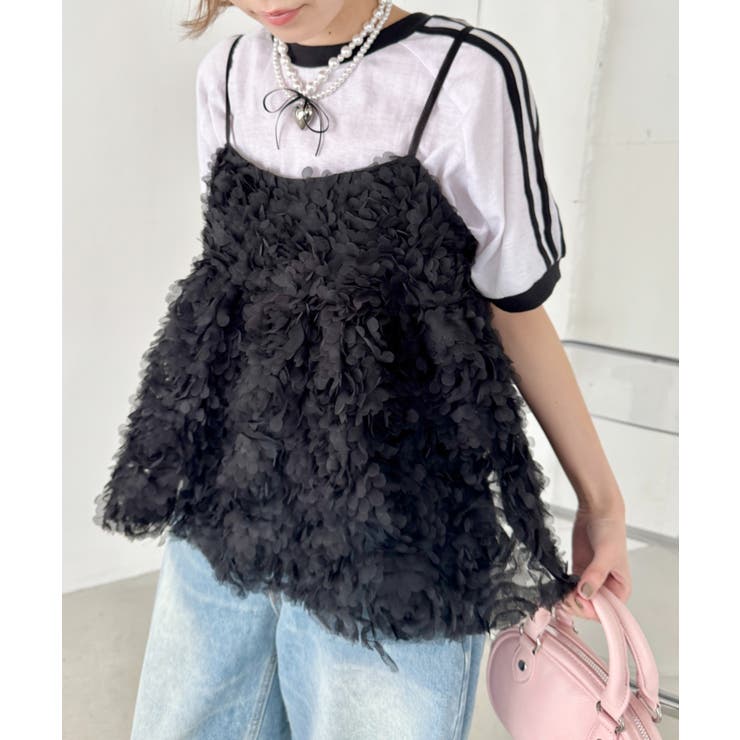 【fitmore】ローズモチーフキャミソール Fit more キャミソール ローズモチーフキャミソール : ZOZOTOWN
