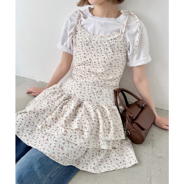 アイボリー | フラワーキャミチュニックワンピース | Outfitter lab