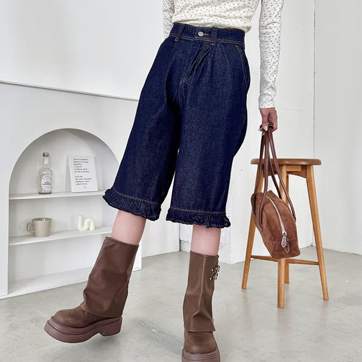 裾フリル7分丈デニムパンツ | Outfitter lab | 詳細画像11 