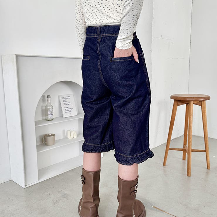 裾フリル7分丈デニムパンツ | Outfitter lab | 詳細画像12 