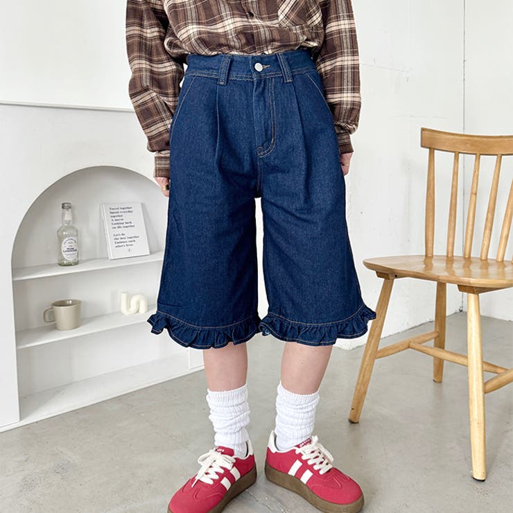 裾フリル7分丈デニムパンツ[品番：OUTW0000628]｜Outfitter lab