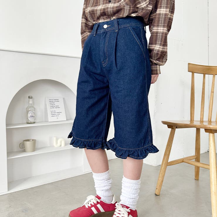 裾フリル7分丈デニムパンツ | Outfitter lab | 詳細画像6 