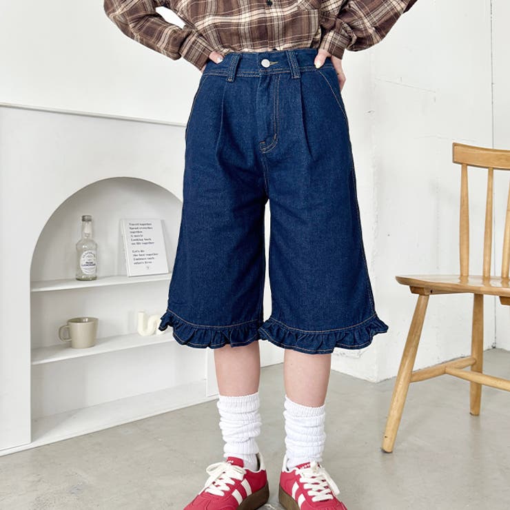 裾フリル7分丈デニムパンツ | Outfitter lab | 詳細画像8 