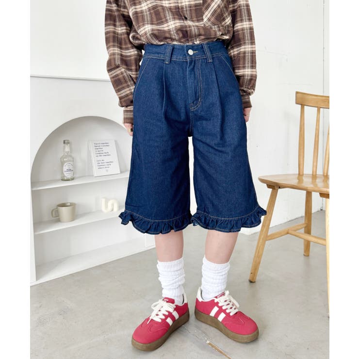 【美品】unminou ウエストフリルデニムパンツ　グレー　完売品 COEL ウエストフリルデニムパンツ グレー 38 - メルカリ