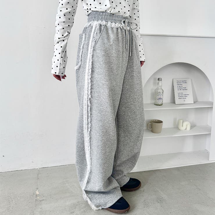 フリルレースラインスウェットパンツ | Outfitter lab | 詳細画像12 