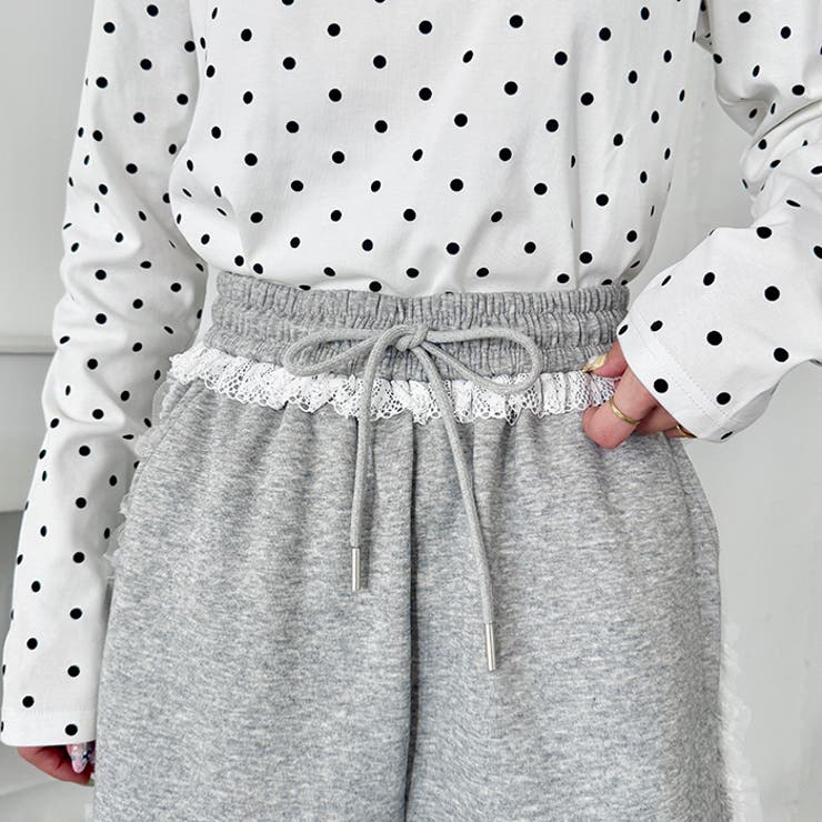 フリルレースラインスウェットパンツ | Outfitter lab | 詳細画像14 