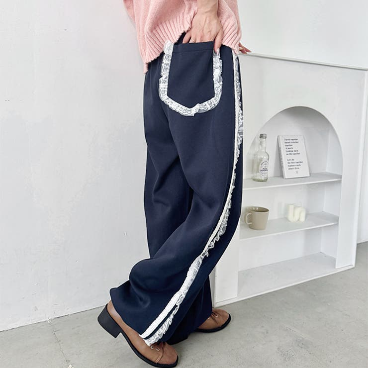 フリルレースラインスウェットパンツ | Outfitter lab | 詳細画像19 