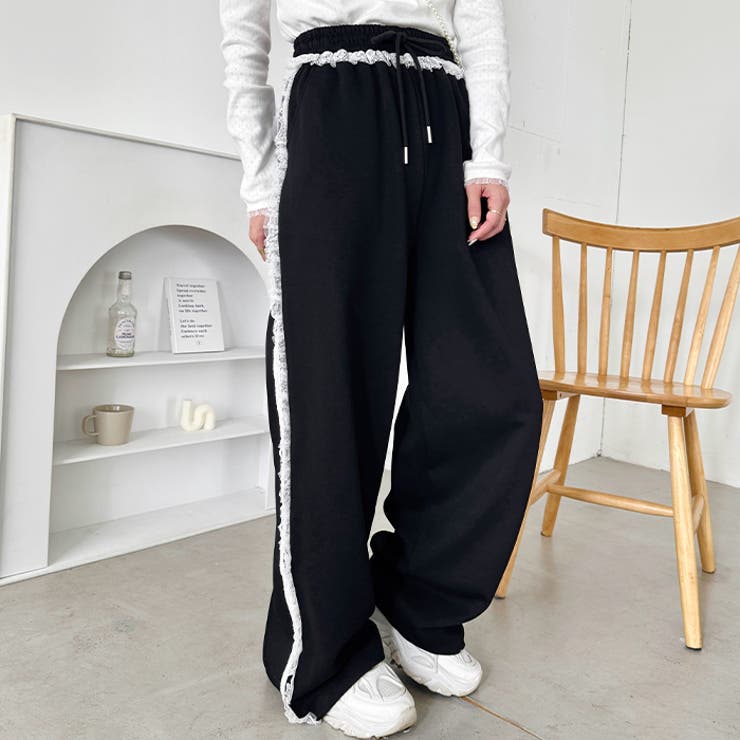 フリルレースラインスウェットパンツ | Outfitter lab | 詳細画像5 