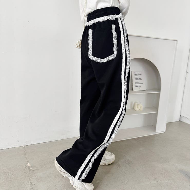 フリルレースラインスウェットパンツ | Outfitter lab | 詳細画像8 