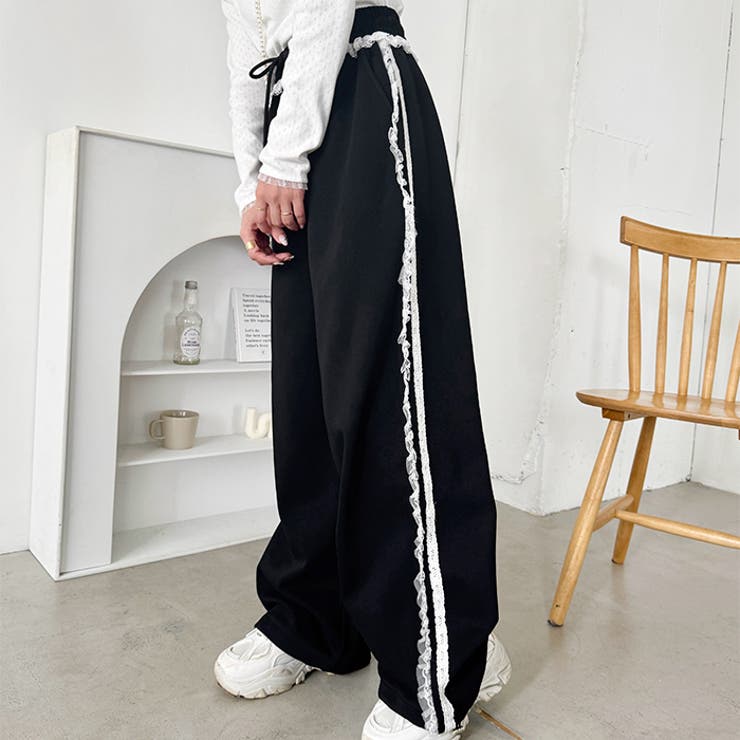 フリルレースラインスウェットパンツ | Outfitter lab | 詳細画像9 