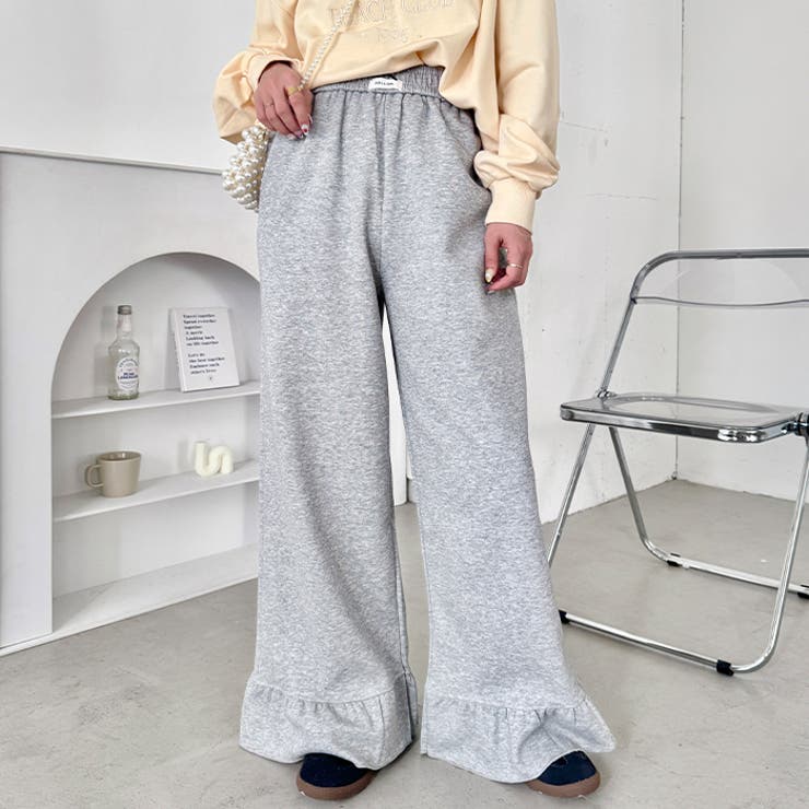 ワンポイントロゴ裾フリルパンツ | Outfitter lab | 詳細画像10 